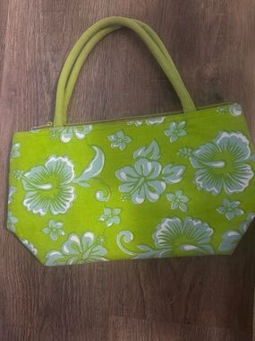 Aloha Y2K Purse Green Floral Canvas Bag